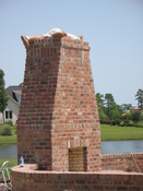 outdoor fireplace mortor color fix