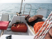 4-21-06 sailing to bald head island on sea puppy